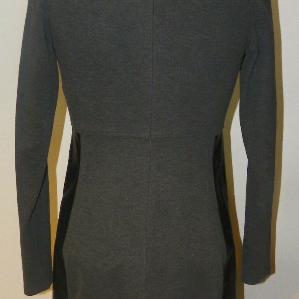 DKNYC Dress Dark Grey w/Black Faux Leather Sides - Picture 5 of 8